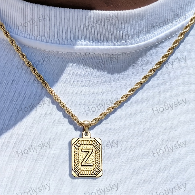 Women's Fashion Pendant Necklace with Initial Letter Option